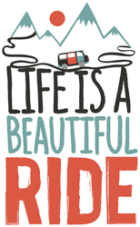 Life Is A Beautiful Ride. Inspirational Lifestyle Typography Poster