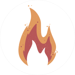 Muted Color Flame Sticker