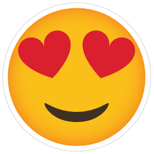 Phone Emoji Sticker Heart Eyes Happy