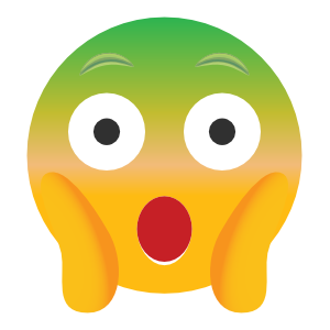 Phone Emoji Sticker Surprised Green In the Face
