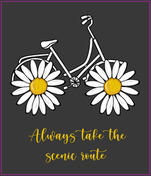 Positive Quote Daisy Bicycle Design