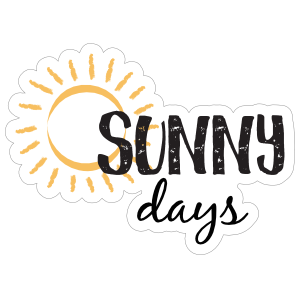 Sunny Days Sun Sticker