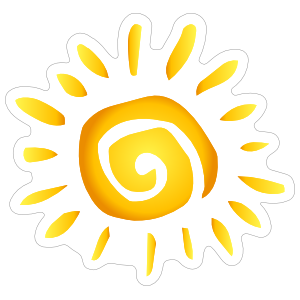 Swirly Sun Sticker