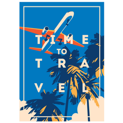 Time To Travel Adventure Poster Sticker